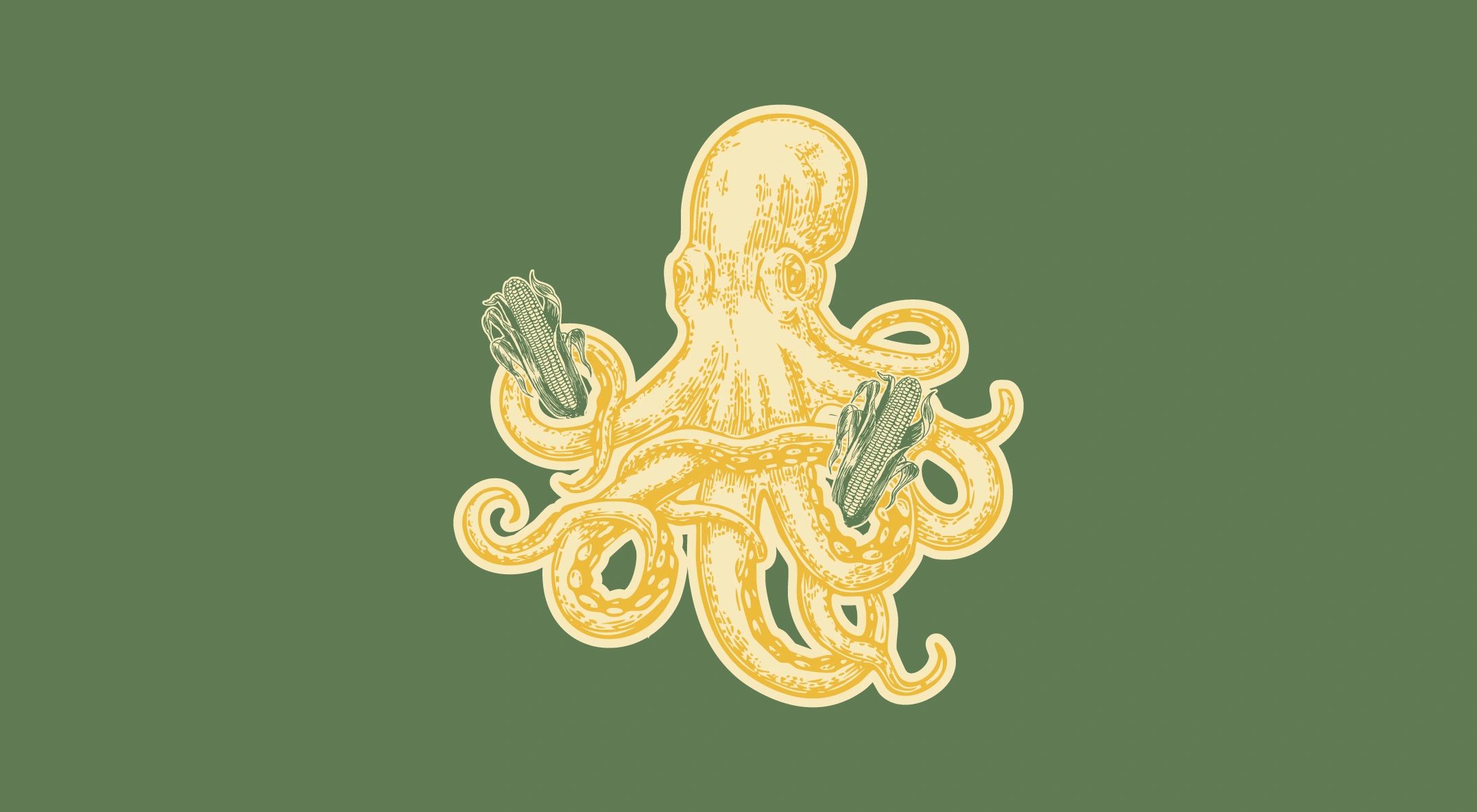 Amador Cocina Fina octopus and corn illustration